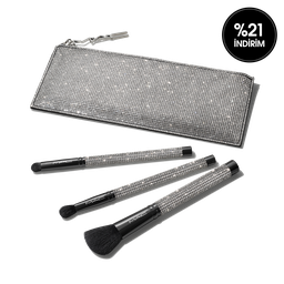 FINISHING TOUCH BRUSH KIT – 3'LÜ ÇANTALI PROFESYONEL MAKYAJ FIRÇASI SETİ – YILBAŞI ÖZEL KOLEKSİYONU